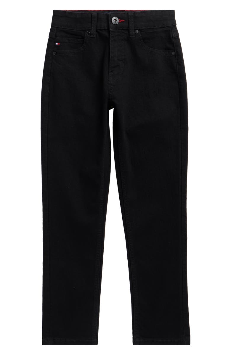 Tommy Hilfiger Kids' Straight Leg Jeans, Main, color, Black Denim