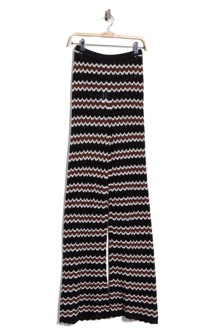 Birdie Merino Wool Knit Pants, Alternate, color, BLACK/ COFFEE GRIND/ MULTI