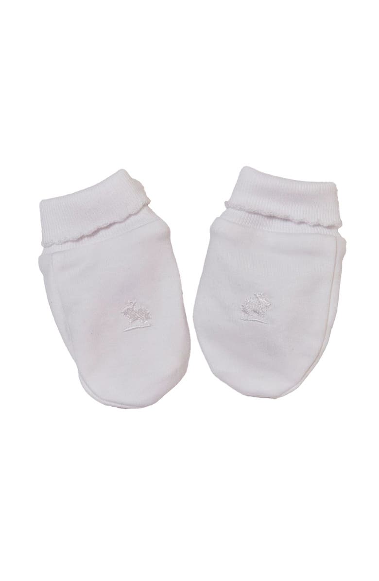 Babycottons Premium Peruvian Pima Cotton Logo Mittens for Infant, Main, color,