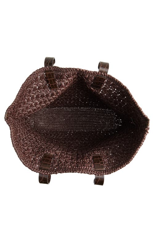 Dolce & Gabbana Crochet Tote Bag Woven Texture In Moro/ebano