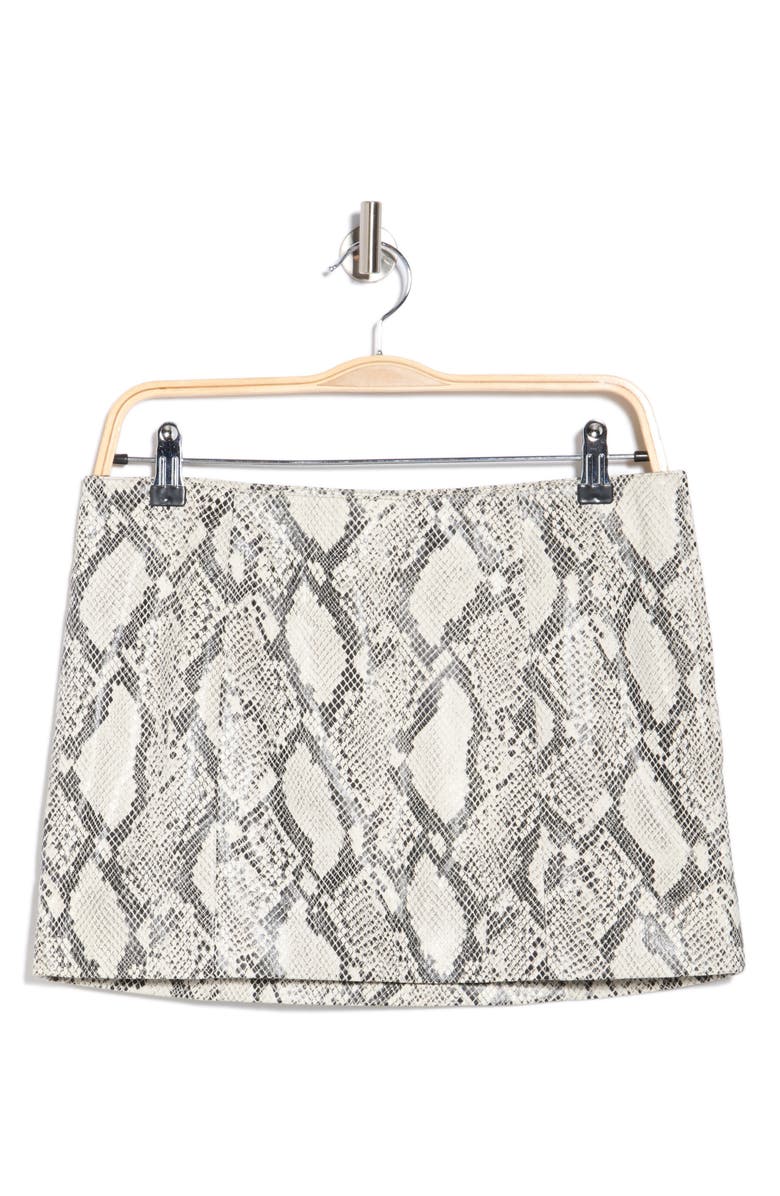 rag & bone Emerson Snakeskin Print Leather Skirt, Alternate, color, Snake Print