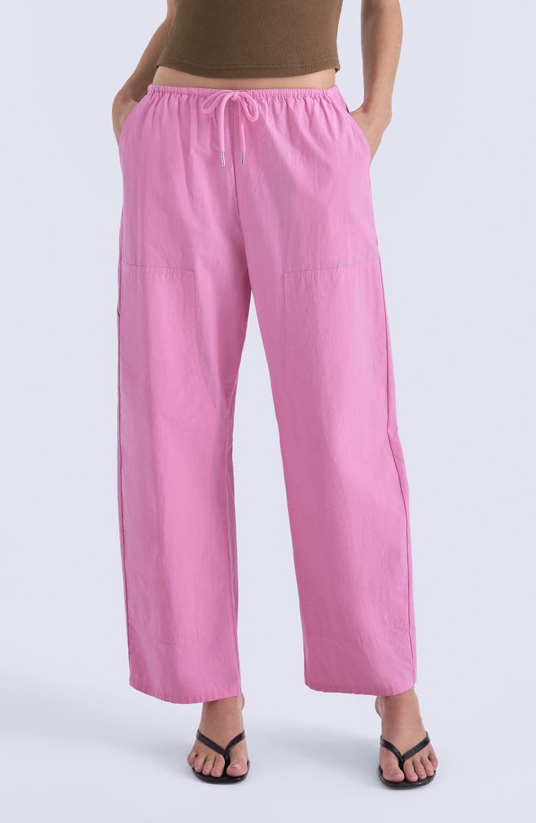 Pistola Theo Cotton Drawstring Pants, Main, color, Azalea