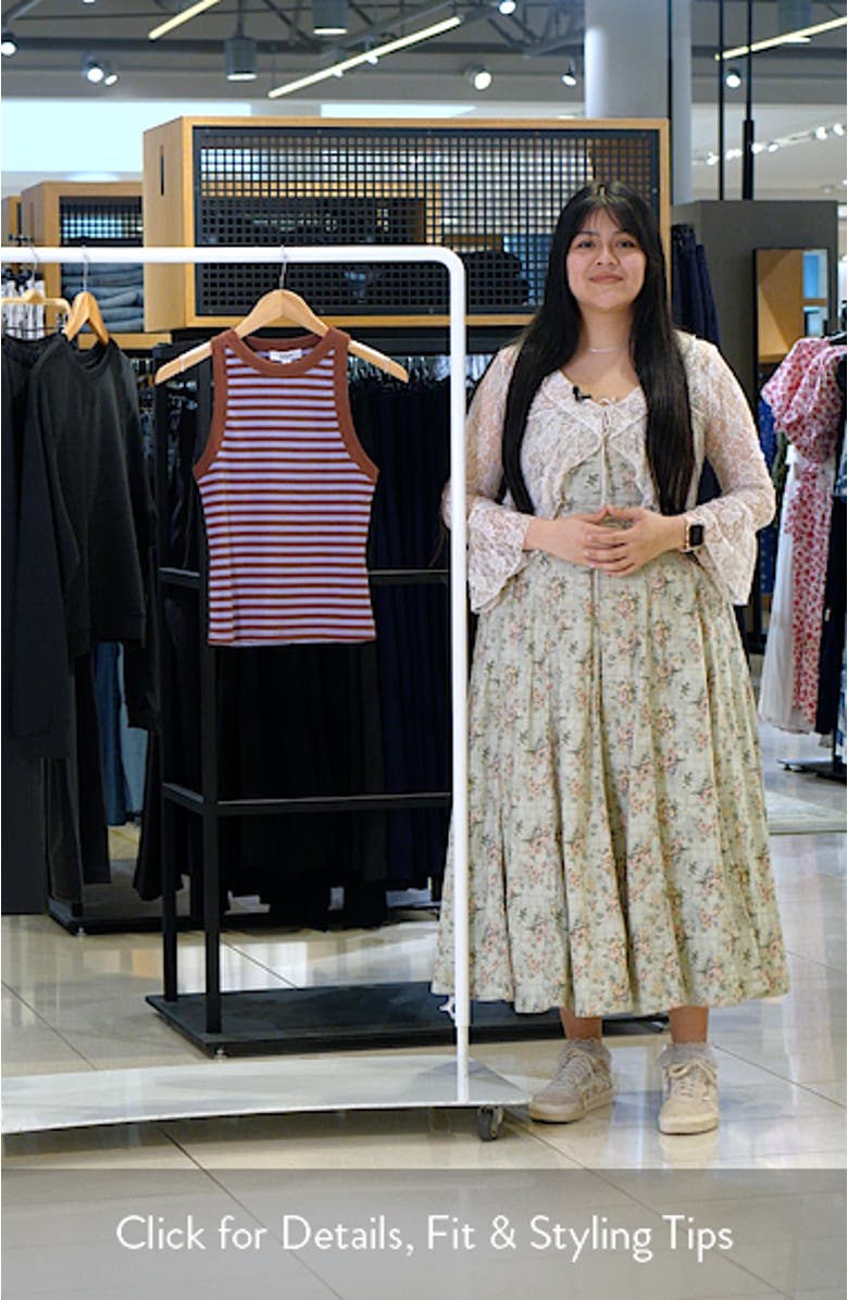 Stripe Cutaway Stretch Cotton Rib Tank, sales video thumbnail