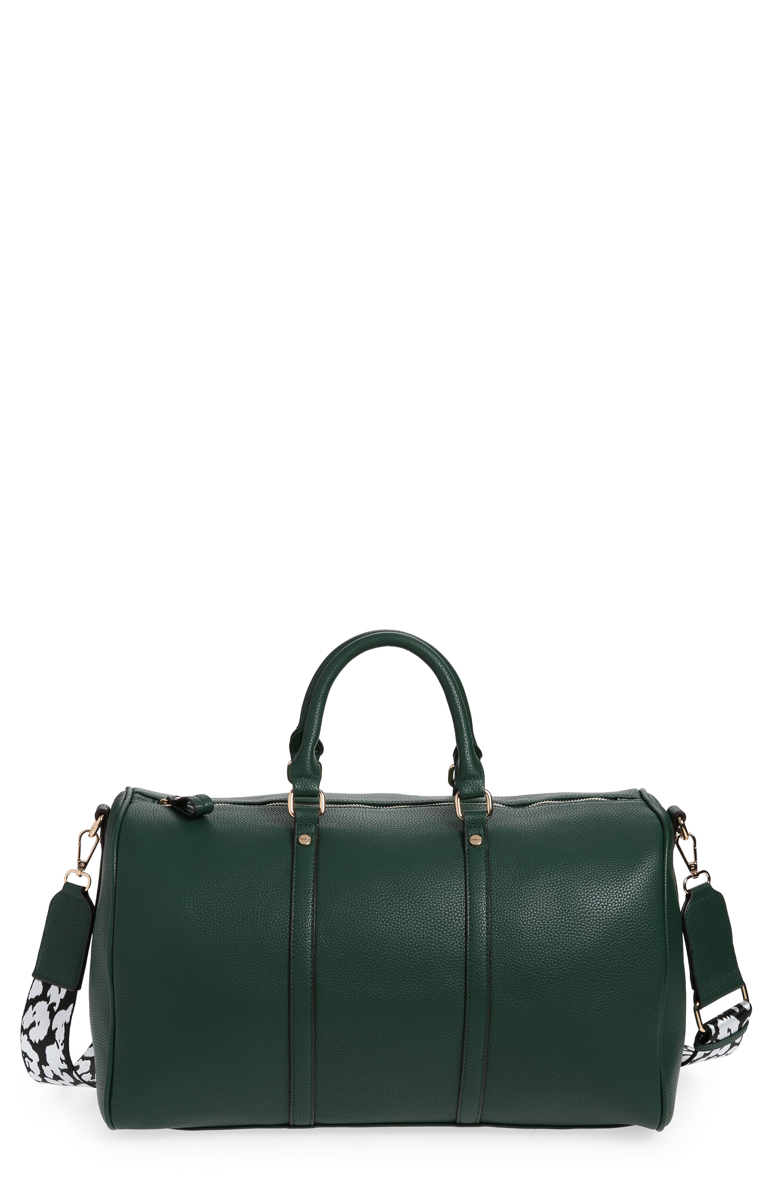 Jamie Vegan Leather Weekend Bag, Main, color, FOREST