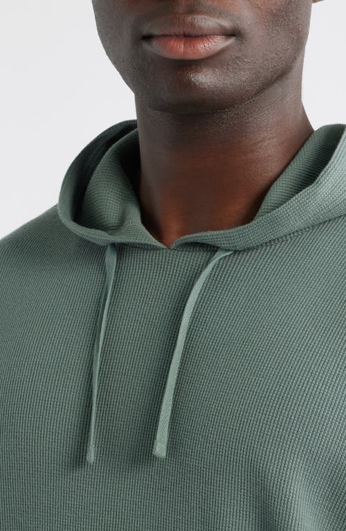 Nordstrom Cotton Blend Thermal Hoodie In Green