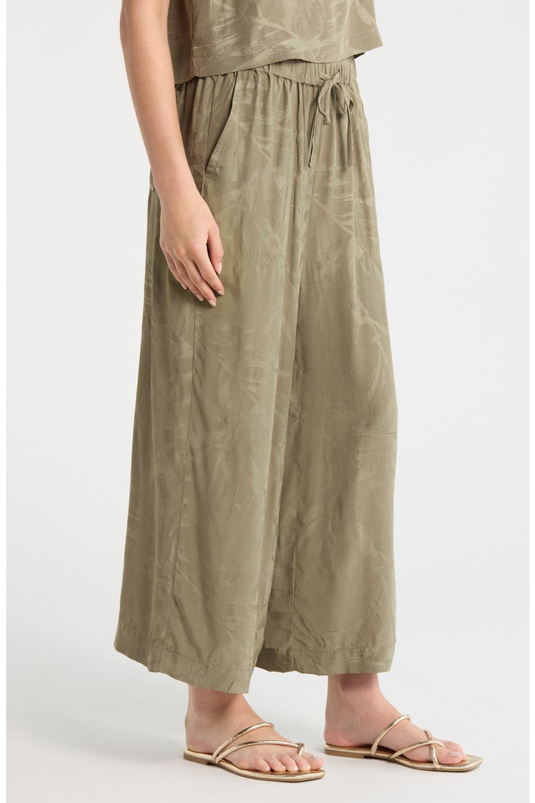 Angie Jacquard Palazzo Ankle Pants, Alternate, color, SOFT GREEN