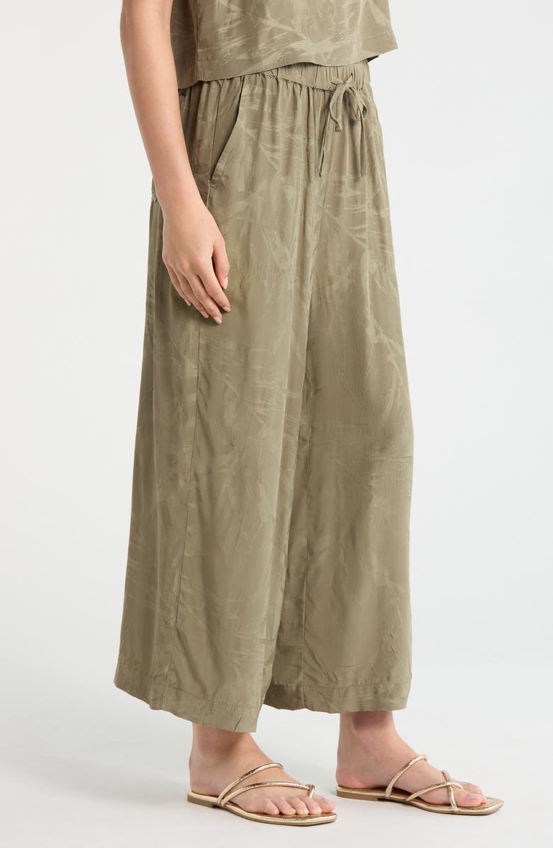 Splendid Angie Jacquard Palazzo Ankle Pants, Alternate, color, Soft Green