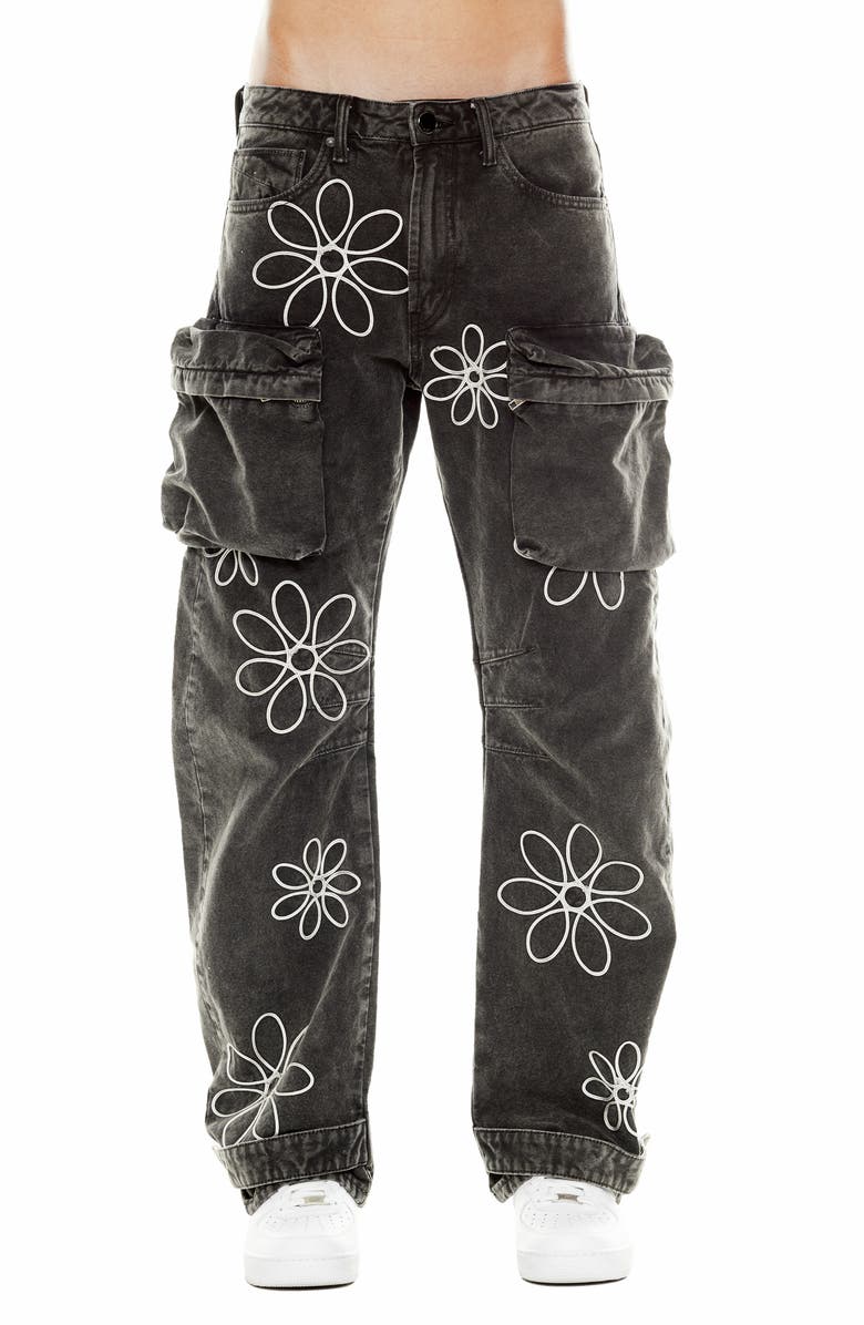 Cult of Individuality Evolve Baggy Cargo Jeans, Main, color, Vintage Gray