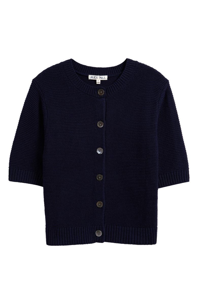 Alex Mill Elle Elbow Sleeve Linen & Cotton Button-Up Sweater, Alternate, color, 