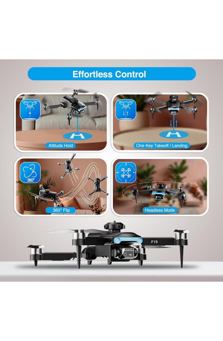 Drones - F19 Arvo Kids Drone, Alternate, color, Black