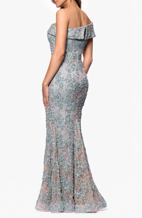 Xscape Evenings Soutache Lace Off The Shoulder Gown