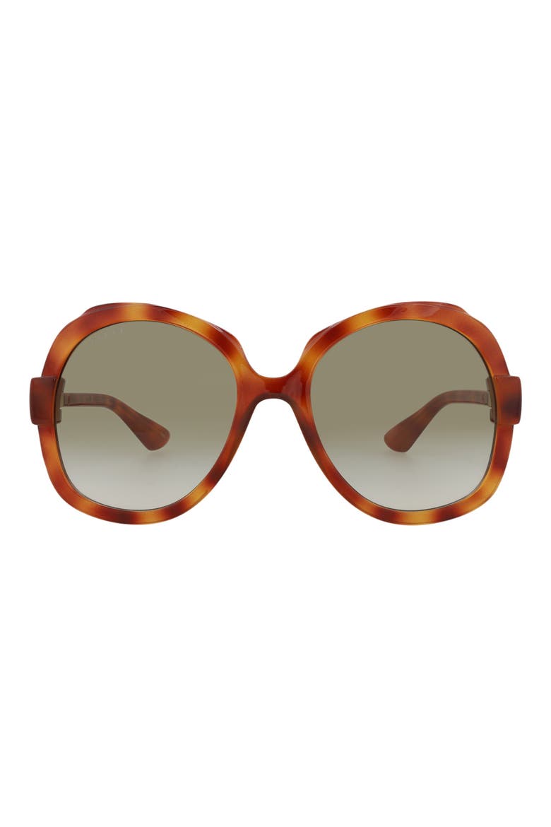 57mm Oval Fashion Sunglasses, Main, color, HAVANA HAVANA BROWN