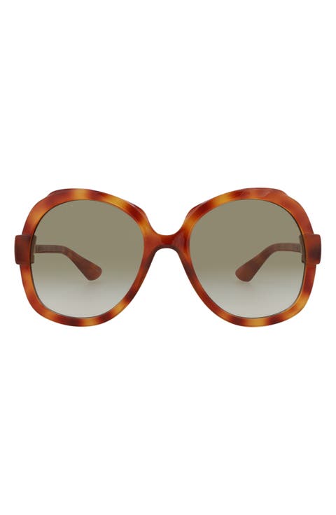 57mm Oval Fashion Sunglasses