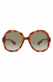 Gucci 57mm Oval Fashion Sunglasses