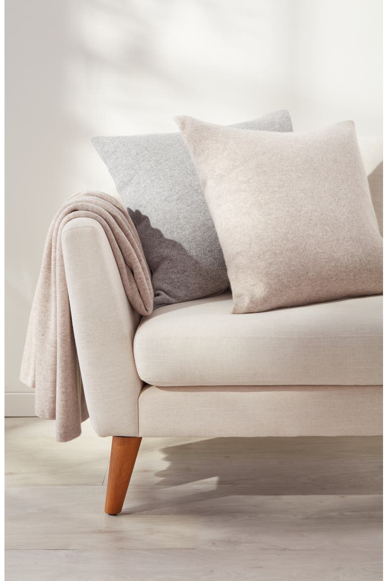 Cashmere Accent Pillow, Alternate, color, GREY DOVE HEATHER