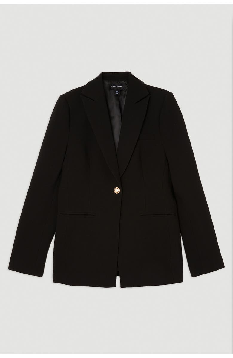 Karen Millen Tailored Single Breasted Blazer, Alternate, color, Black
