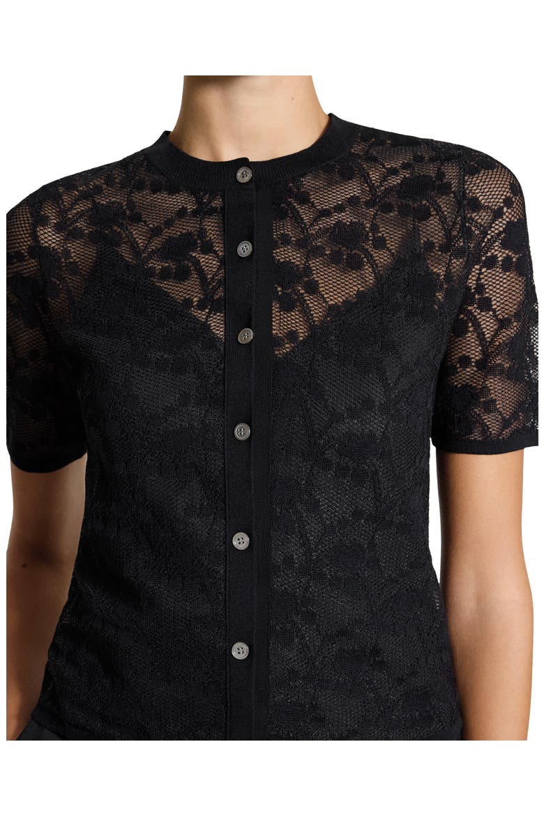 Lace Cardigan, Alternate, color, BLACK