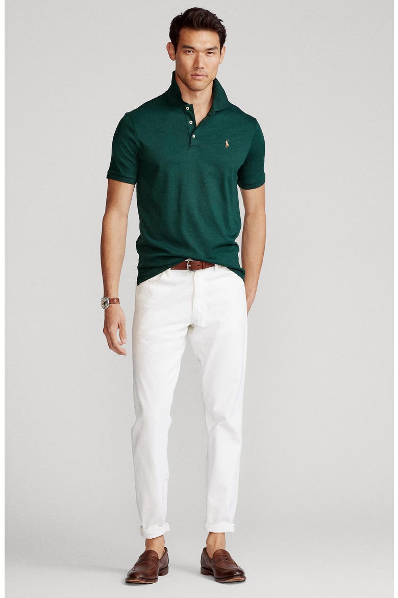 Solid Knit Cotton Polo, Alternate, color, COLLEGE GREEN