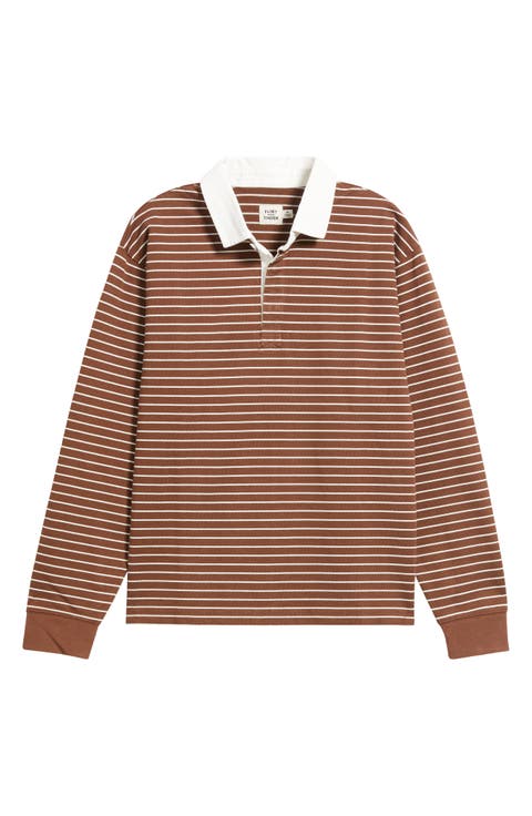 Striped Long Sleeve Rugby Shirt