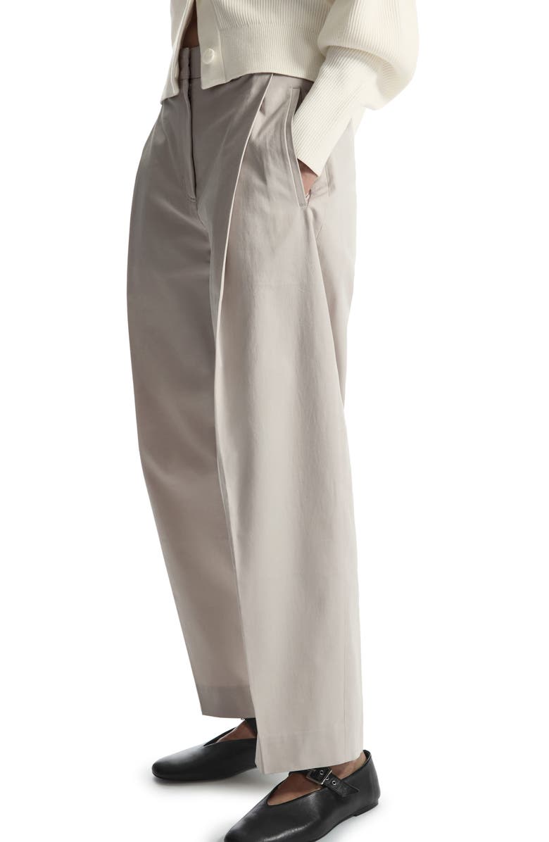 COS Regular Fit Barrel Leg Chinos, Alternate, color,