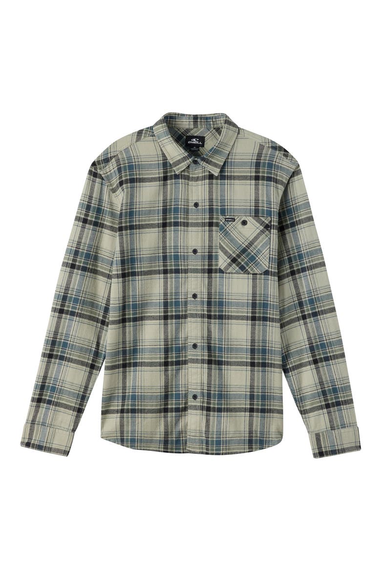 Kids' Redmond Plaid Flannel Button-Up Shirt, Main, color, SAGE
