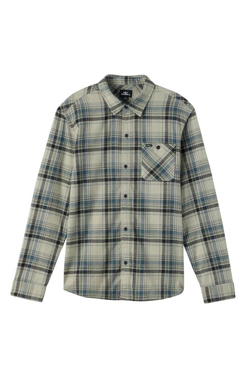 Kids' Redmond Plaid Flannel Button-Up Shirt (Big Kid)