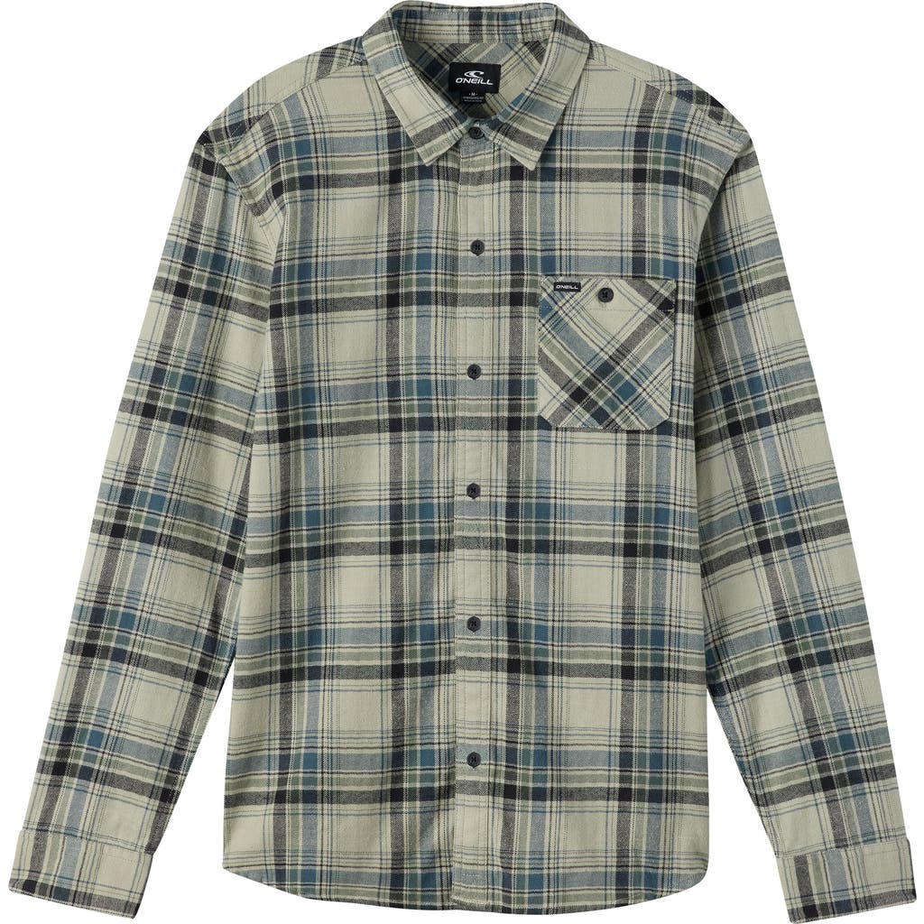 O'neill Kids' Redmond Plaid Flannel Button-up Shirt In Multi
