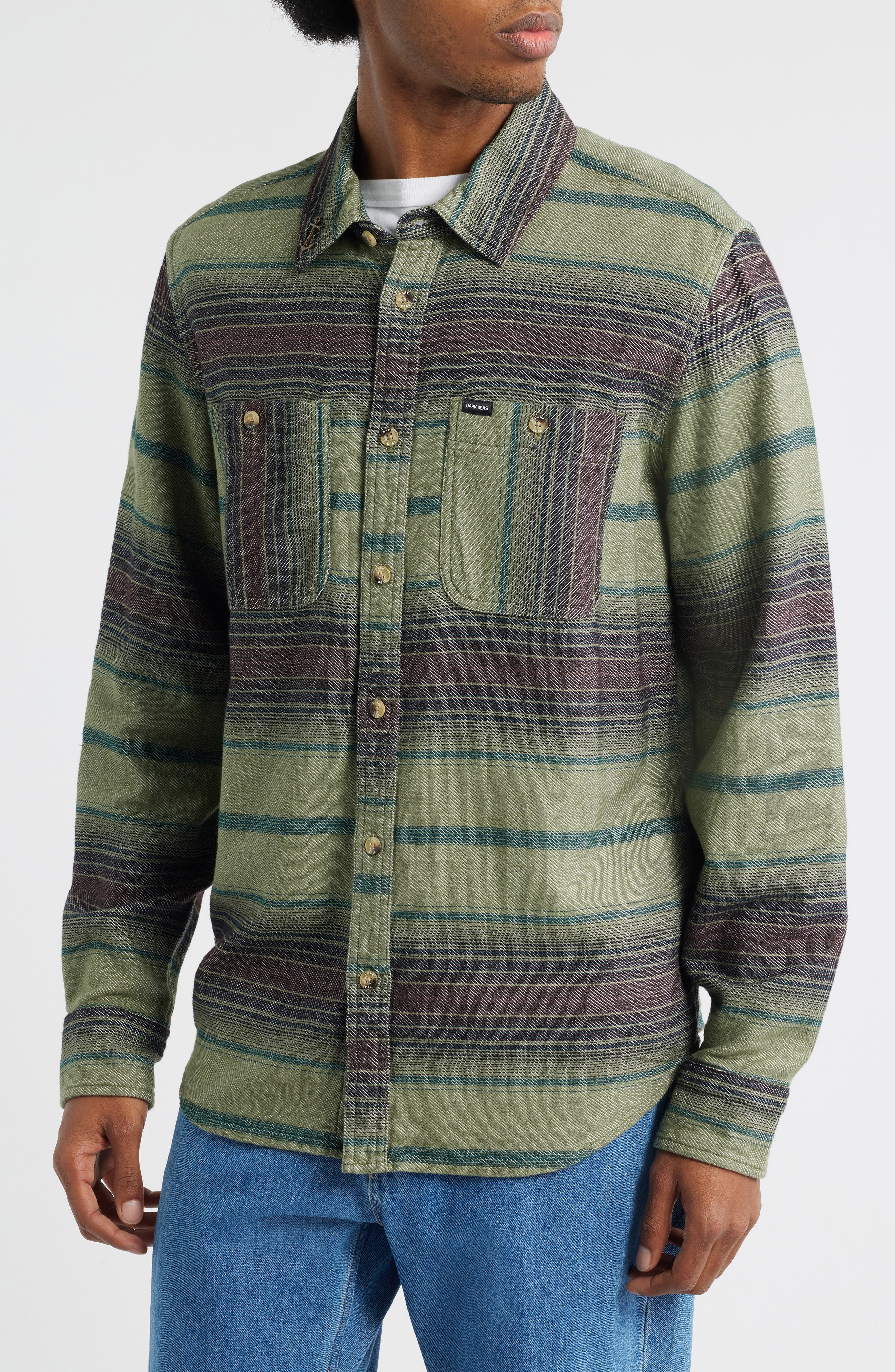 Summit Multi Stripe Flannel Button-Up Shirt - image 4