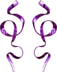 Sterling King Allegro Ribbon Drop Earrings