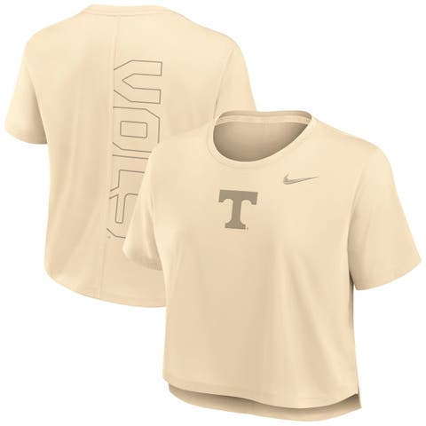 Women's Nike Tan Tennessee Volunteers Performance Cropped T-Shirt