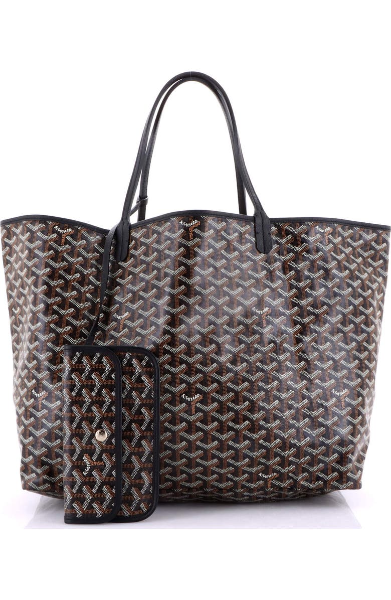 Pre-Owned Goyard Saint Louis Tote Coated Canvas GM, Alternate, color, Black