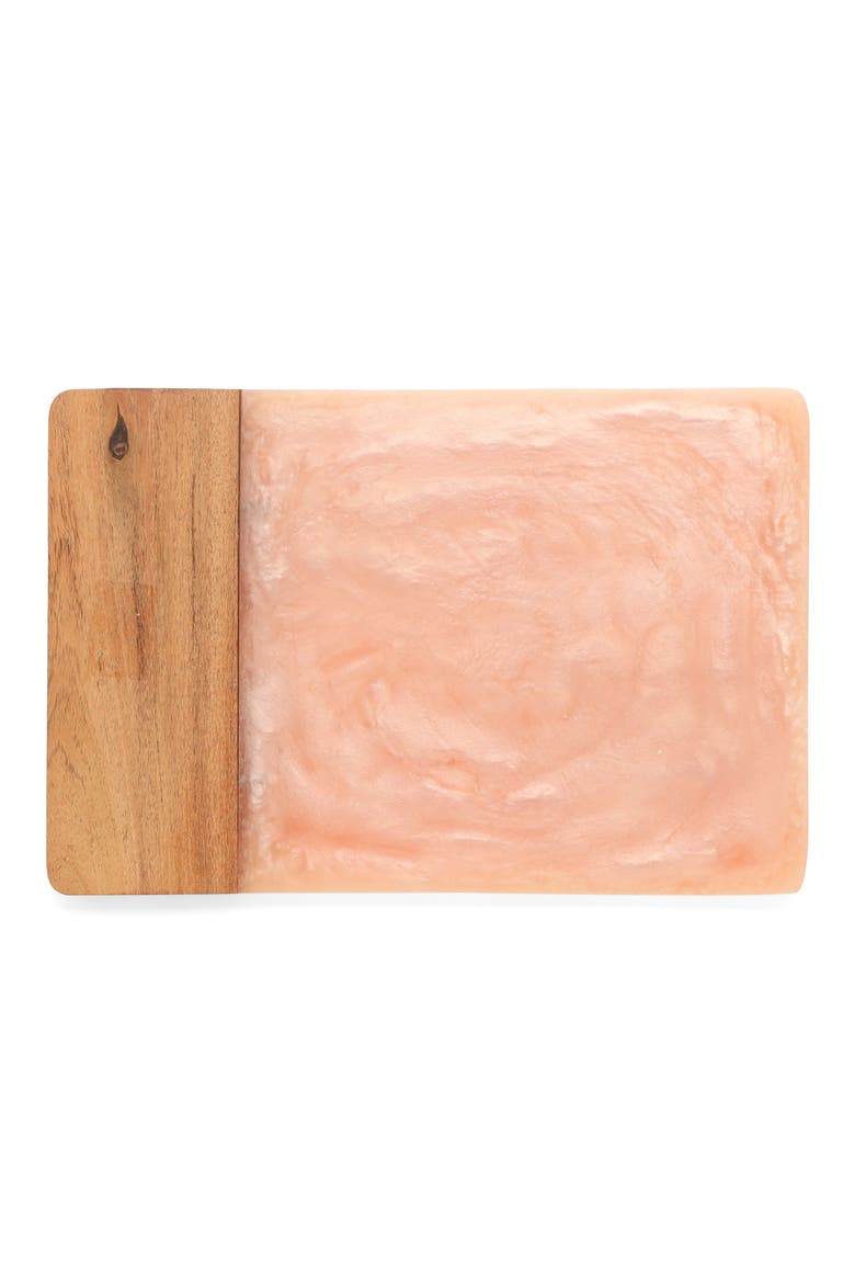 Ivory Resin & Wood Cheese Board, Main, color, PINK
