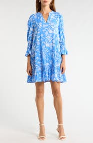 SUGARLIPS Odella Floral Print Shift Minidress