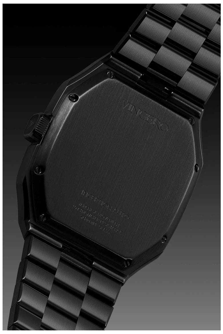 Inception Vertigo Automatic Bracelet Watch, 38mm, Alternate, color, BLACK