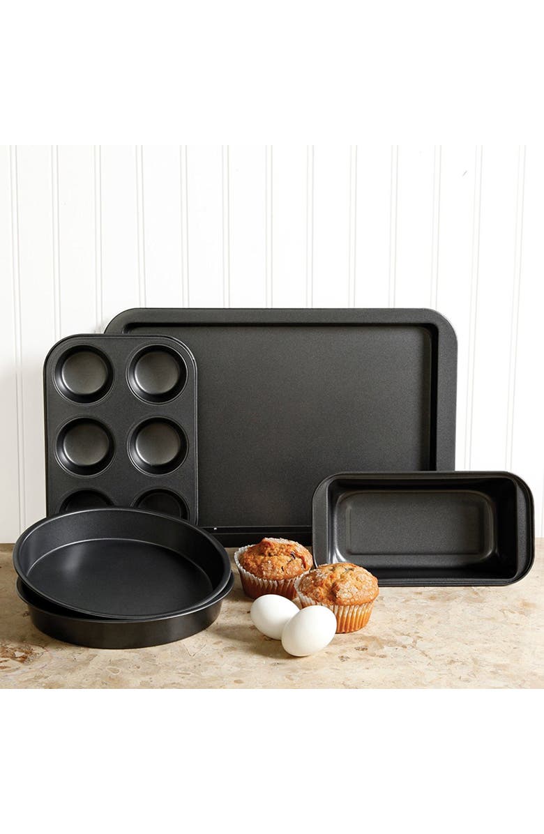 SUNBEAM Love-to-Bake 5 Piece Xylan Nonstick Carbon Steel Bakeware Set, Alternate, color, Grey