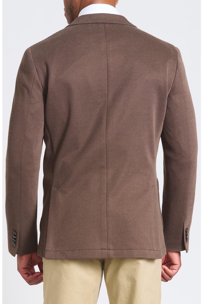 Brown Piqué Knit Sport Coat, Alternate, color, BROWN