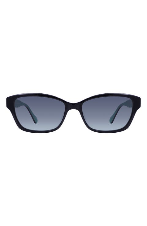 ayla 53mm gradient rectangular sunglasses
