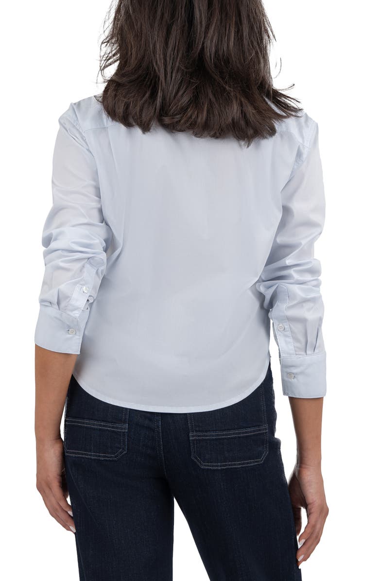 KUT from the Kloth Milla Crop Shirt, Alternate, color, Light Blue