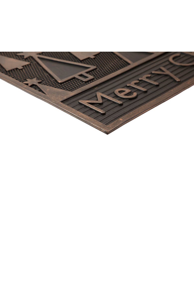 Northlight Black and Gold Merry Christmas Doormat 18" x 30", Alternate, color, 