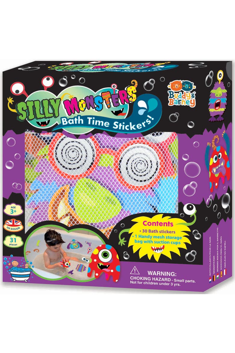 Silly Monsters Bath Time Stickers, Main, color, Multicolored