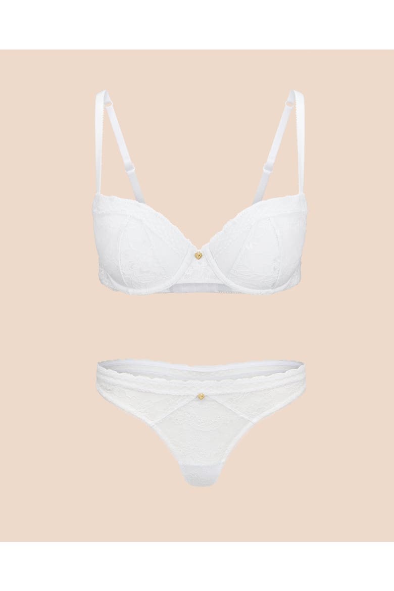 Lucie Contour Balconette Bra, Alternate, color, White