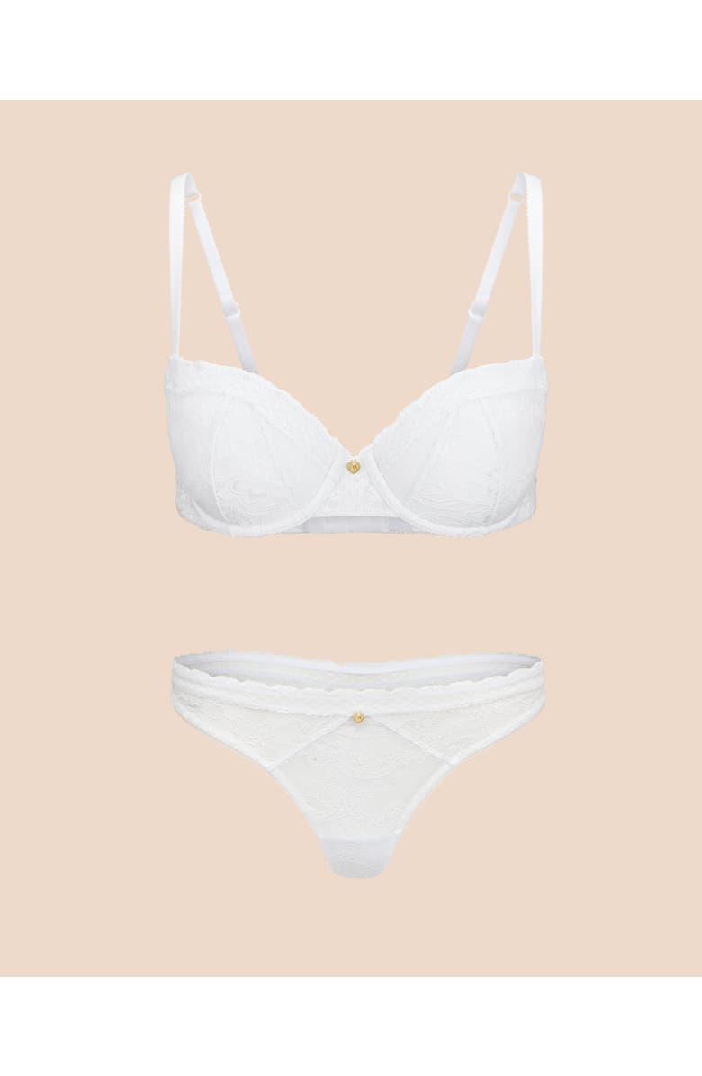 Adore Me Lucie Contour Balconette Bra, Alternate, color, White