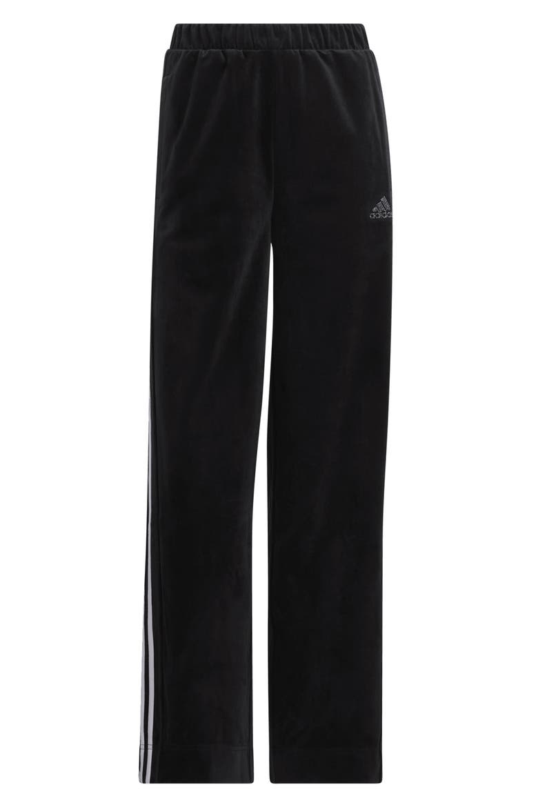 Y2K Glam 3-Stripes Knit Pants, Alternate, color, BLACK