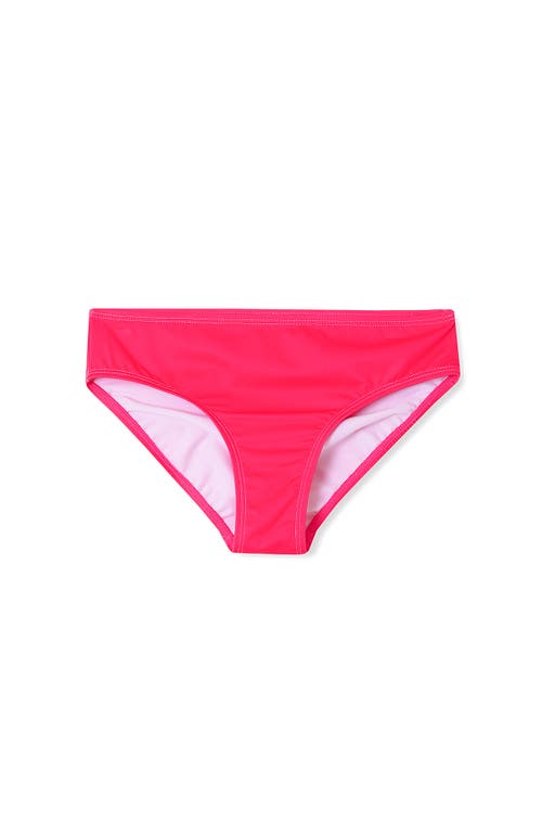 Shop Lands' End Girls Swim Bikini Bottoms In Neon Fuchsia