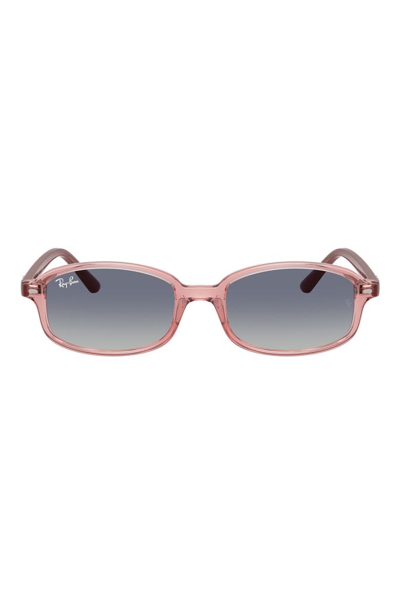 Kids' 49mm Irregular Sunglasses, Alternate, color, TRANSPARENT PINK / GREY BLUE