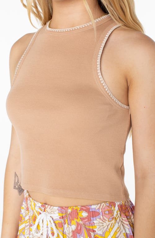 Roxy Meant To Be Whipstitch Trim Crop Tank