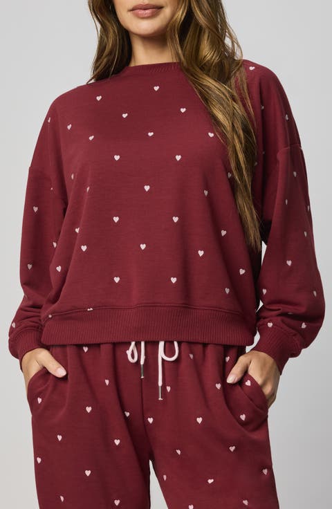 Love Embroidered Lounge Sweatshirt