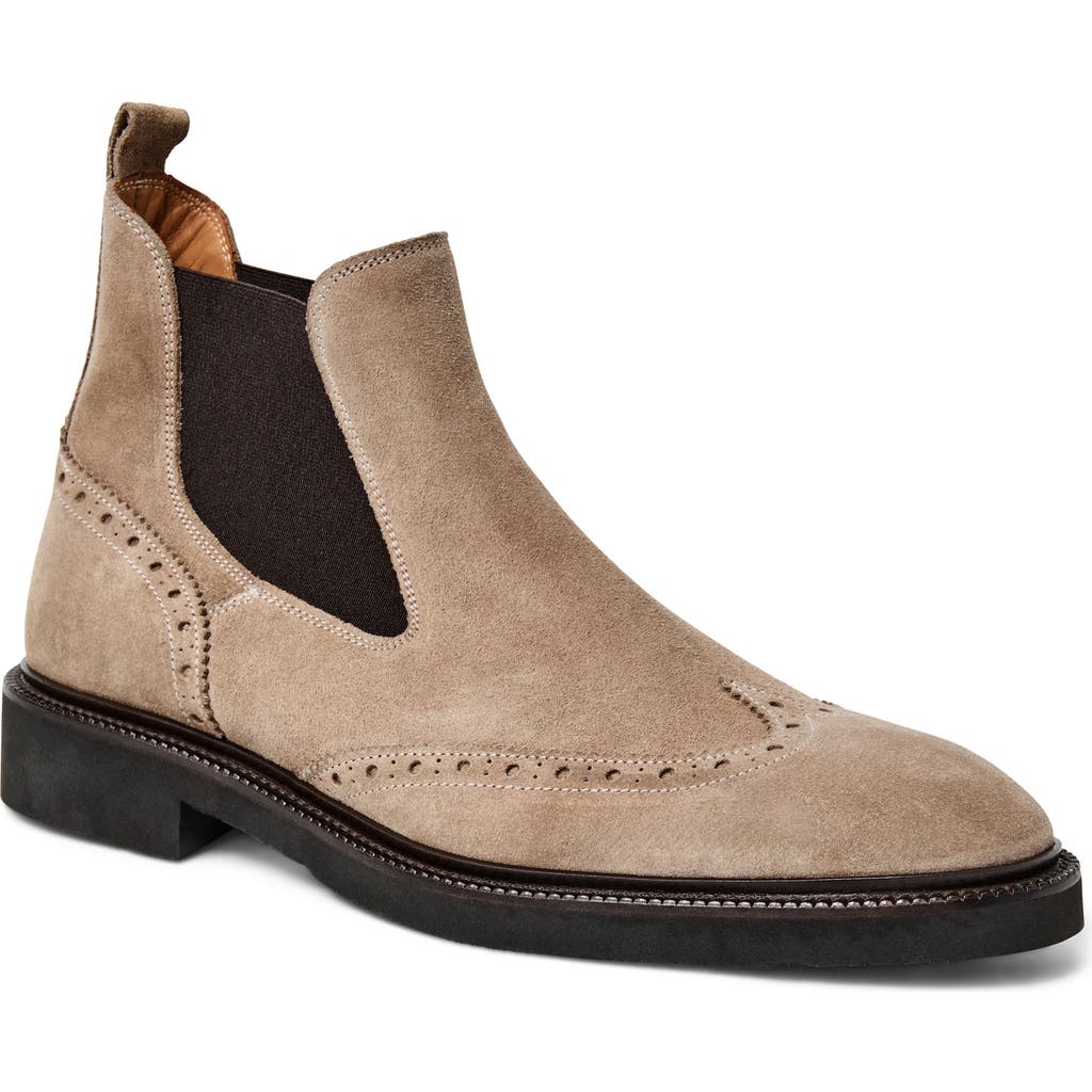 Bruno Magli Vespa Wingtip Chelsea Boot In Brown