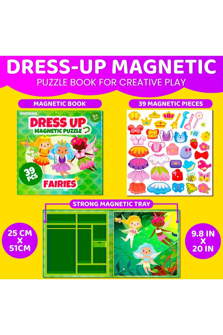 Magnetic Educational Kids Dress-Up Dolls, Alternate, color, Fairytale