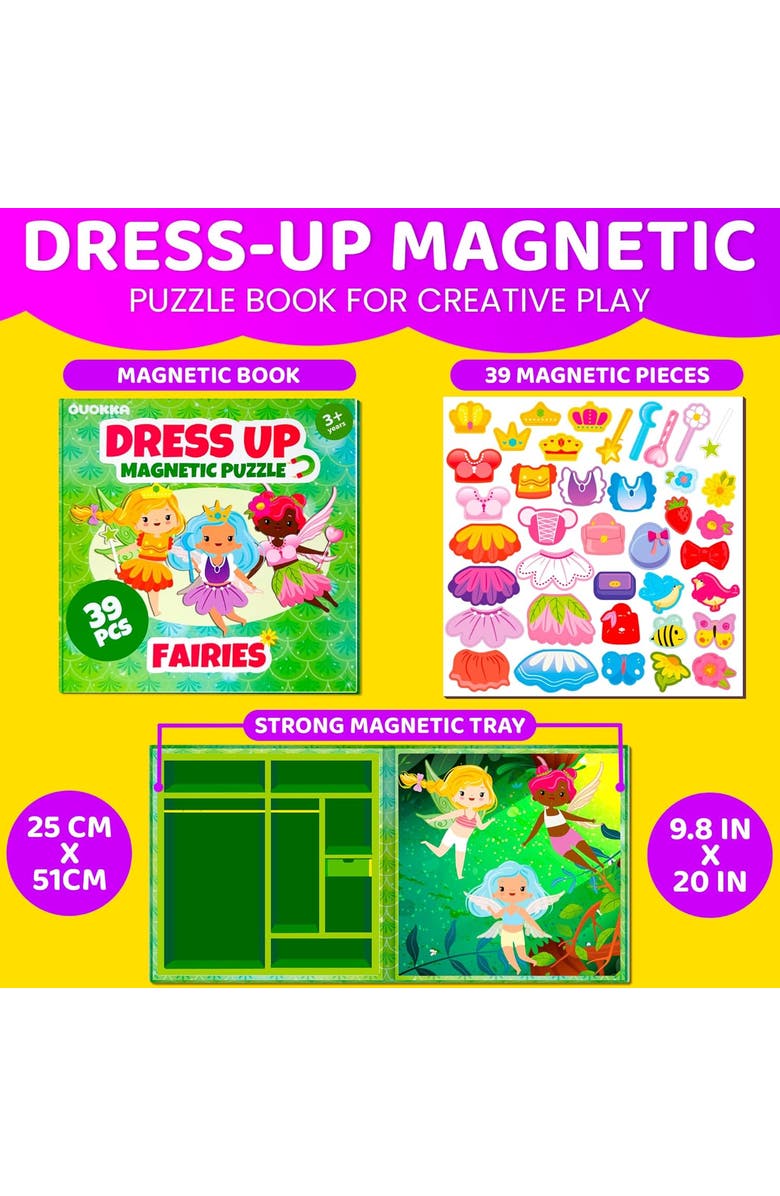 Quokka Magnetic Dress-Up Dolls for Kids Ages 3-5 - Creative Play Set, Alternate, color, Fairytale